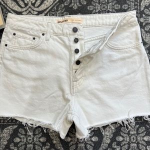 GRLFRND WHITE DEMIN SHORTS